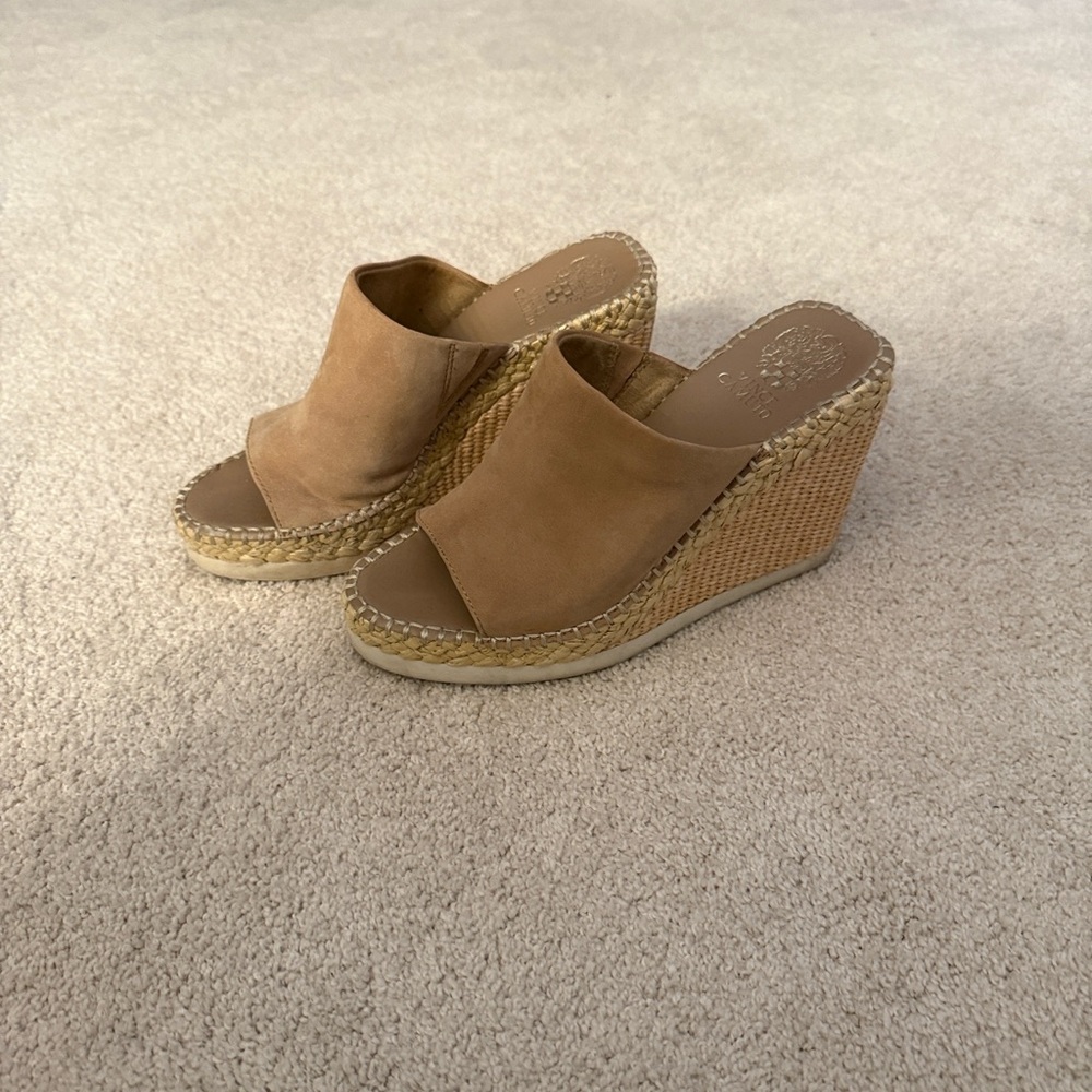 Vince Camuto Tan Wedge Sandals